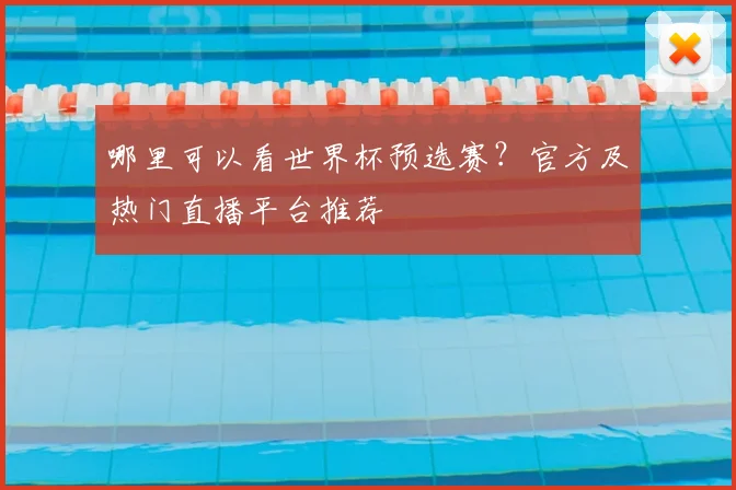 哪里可以看世界杯预选赛？官方及热门直播平台推荐